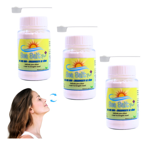 Sal Lavagem Nasal Com Bicarbonato De Sodio 100g 3 Unidades