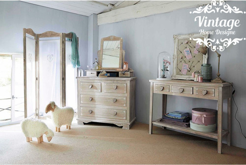 Imagen 4 de 5 de Tocador Vintage Home Designe Mueble Juvenil Madera