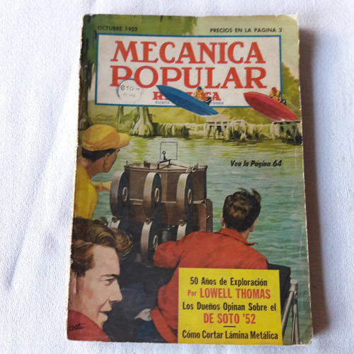 Mecanica Popular N° 4 Vol 11 Octubre 1952 Ed En Español