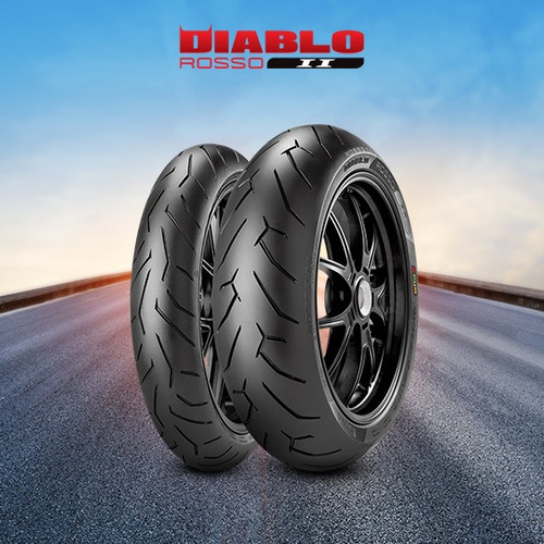 Par Pneus 140/70-17 E 110/70-17 Diablo Rosso 2 Fazer Twister