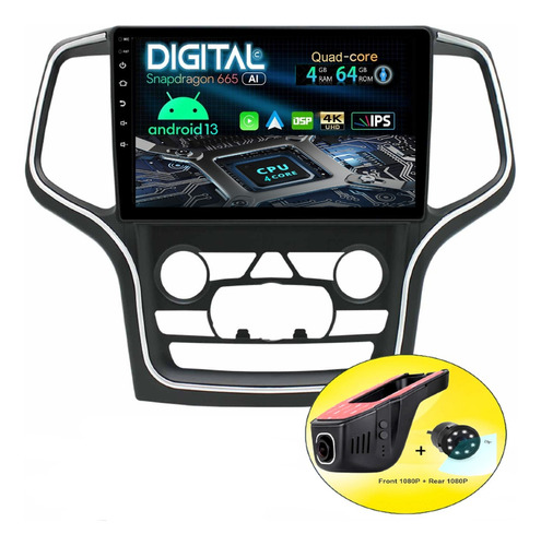 Radio Pantalla Android Jeep Cherokee 2014/17