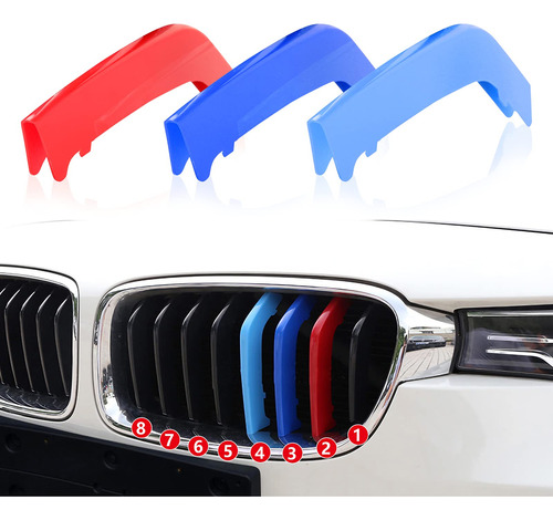 Rejilla Raya Color Sport Para Bmw Serie Accesorio Black Viga