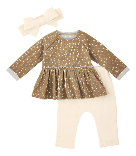 Mud Pie Baby-girls Casual, Marrón, 3-6 Meses