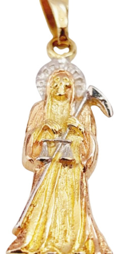 La Santa Muerte Dije En Chapa De Oro De 18 Kilates