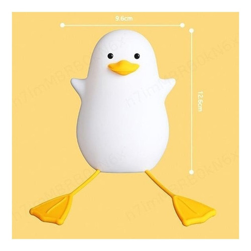 Xu Lámpara De Noche Con Forma De Patito Lindo, De Silicona,