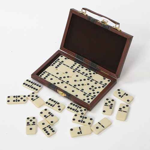 L Estuche Profesional De Lujo Bone Dominoes Con 28 Piezas