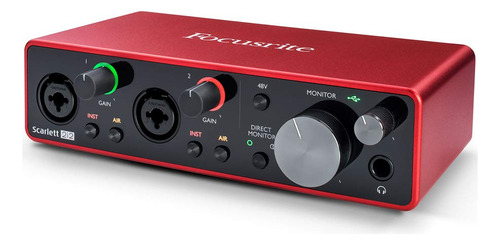 Interfaz De Audio Usb Scarlett 2i2 Con Micrófono Y Filtro Po