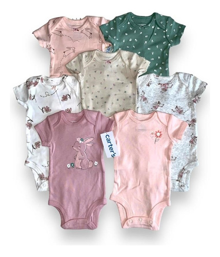 Mamelucos Bodys Carters Para Niña 24 Meses Pack X 7  