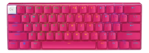 Imagem do produto Teclado Mecânico Gamer sem fio Logitech G Pro X 60 Lightspeed Switch Brown Tactile - Rosa em Mercado Livre