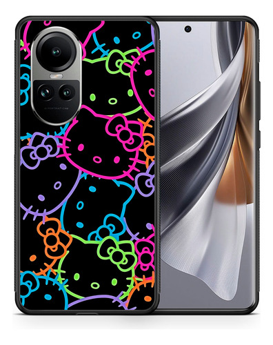 Funda Para Oppo Hello Kitty Colores Neon Collage