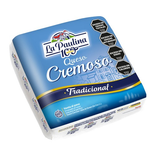 Queso Cremoso Sin Tacc La Paulina Horma 4.2 Kg Aprox