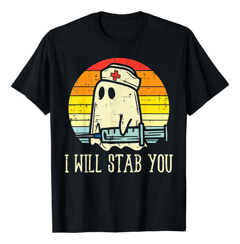 I Will Sab You Ghost Nurse Retro Divertido Halloween Para E