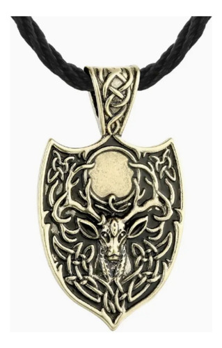 Collar Hombre Ciervo Vikingo Nordico Amuleto Talisman Mujer