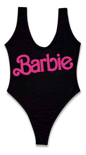 Body Enterizo Barbie Color Negro Dama 