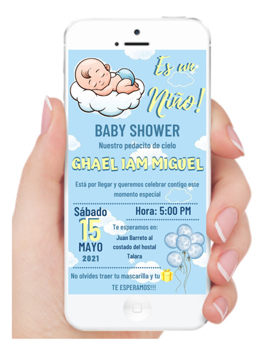 Tarjeta Virtual De Cumpleaños Baby Shower Tortas