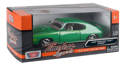 1969 Pontiac Gto Judge Timeless Legends Motor Max 1/24 Color Verde Lima