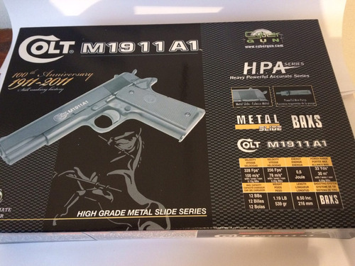 Pistola Colt M1911 A1 Réplica Airsoft Colección Cal 6 Mm