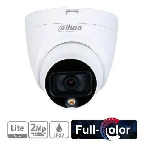 Imagen 2 de 2 de Cámara Dahua Domo 2mp 2.8m Full Color + Luz Led Noche
