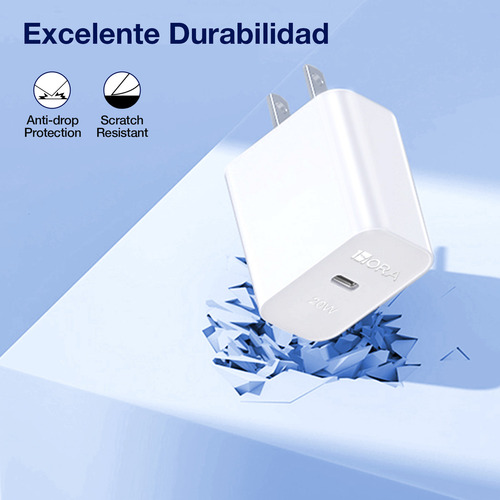 Cargador Tipo C Adaptador Carga Rapida 20w Blanco
