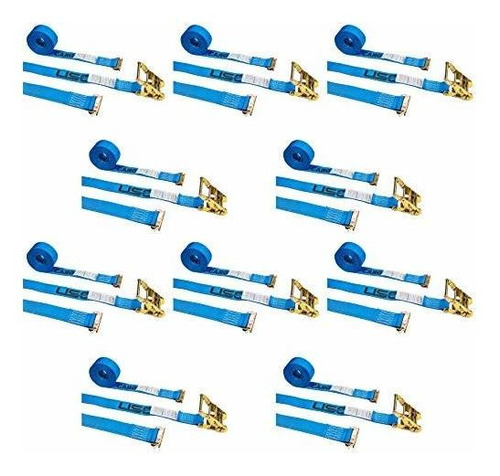 2 Pie Blue Track Trinquete Correa Resorte Fittings 10 Rv