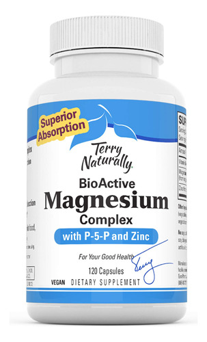 Terry Naturally Complejo De Magnesio Bioactive - 120 Cpsulas