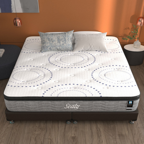 Colchón Sealy King Size Ortopédico Freetz | Con Tecnología Freshsupport Antibacteriana + 2 Almohadas Premium