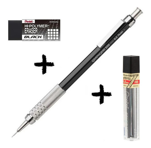 Imagen 1 de 4 de Portaminas/lapicero Pentel Graphgear 500 0.5 Dibujo Tecnico