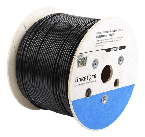 Cable Utp Linkedpro Pro-cat-5e-gelx Cat5e 305mts Gel Exterio