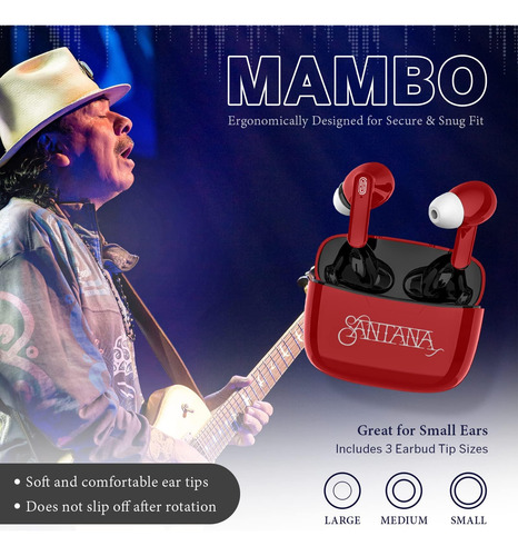 Mambo By Carlos Santana, True Wireless Earbuds Auriculares B