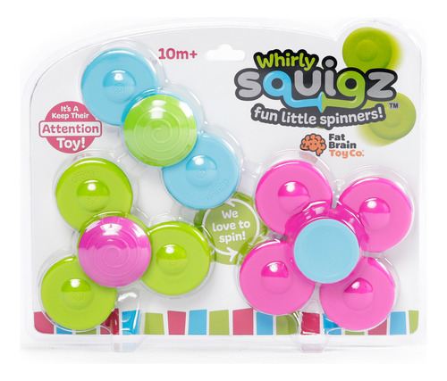 Spinner Fat Brain Toys 3 Whirly Squigz 10 M+ Color Multicolor