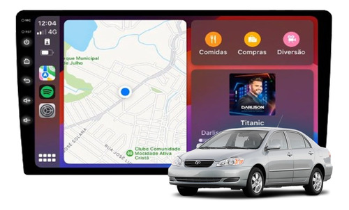 Kit Central Multimidia Android 7 Pol Toyota Corolla Gps Esp