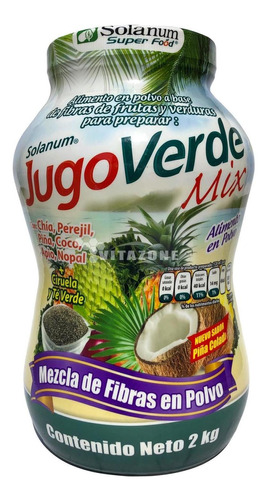 Jugo Verde Mix Piña Colada 2 Kg Solanum