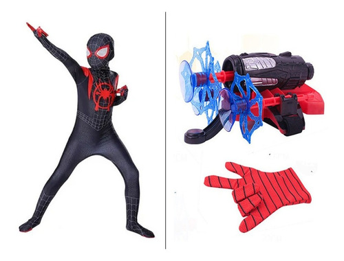 Disfraz De Spider-man Deluxe Para Niños Con Dardos 