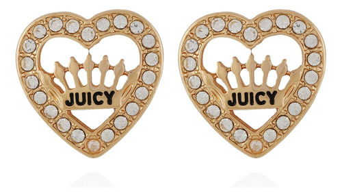 Aretes De Dos Tonos Dorados Y Rosas De Juicy Couture Para Mu