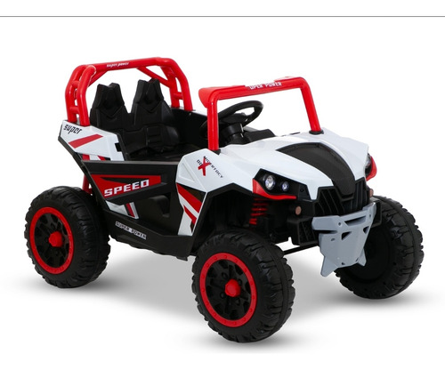 Super Power Blanco Buggy chico Electrico 1 Niño Control Mp3 Usb Rally Wheels