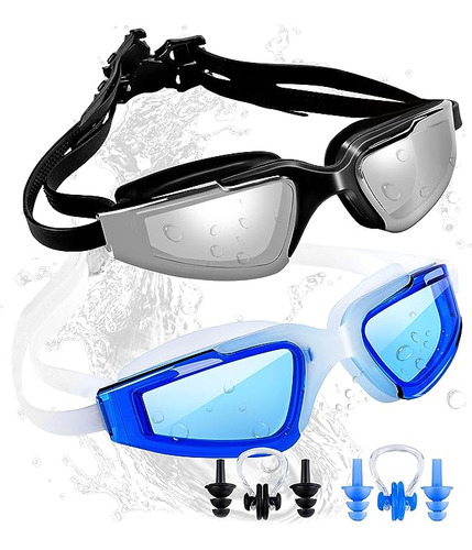 Paquete 2 Gafas Natacion Para Adultos Sin Fugas Antiniebla U