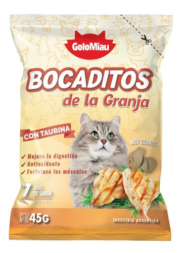 Golomiau Golosinas Gato Bocaditos De La Granja 45gr