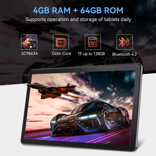 Cubot Tablet Tab 10 Ram 4 Gb 64 Gb 10,1 Android Gris Niños