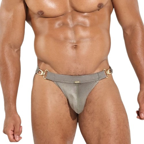 Luxe Sport Bikini Bañador Hombre Verde Oliva Lycra Blokes