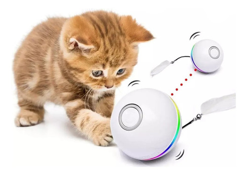 Juguete Para Gato Interactivo Pelota Con Movimiento Usb