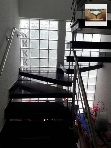 Imagem 17 de 30 de Sobrado De 344 M² Com 04 Dormitórios,( 01 Suíte )09 Vagas De Garagem,residencial À Venda, Vila Camilópolis, Santo André. - So0194