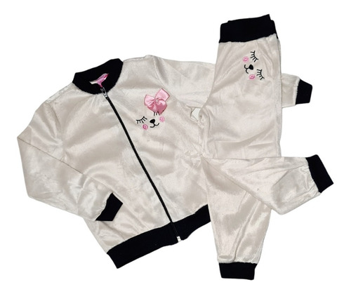 Conjunto Inverno Infantil Jaqueta Com Ziper Menina