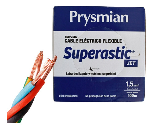 Cable Unipolar 1.5mm Pirelli Prysmian X 100m Normalizado