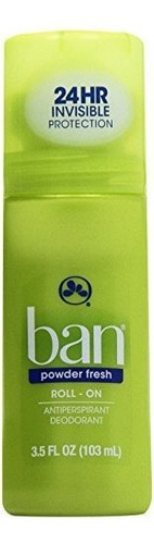 Ban Classic Roll On Desodorante En Polvo Fresca Ducha, 3,5 O