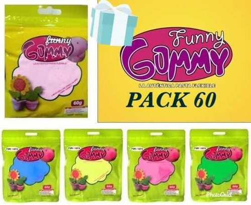 60 Slime Fummy Gummy Goma Eva  Moldeable Importer Jm