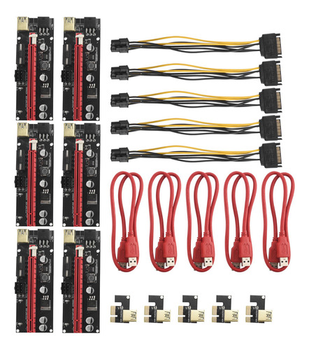 6 Unidades De Elevadores Pci-e Usb 3.0 Ver009, 1 A 16 Unidad