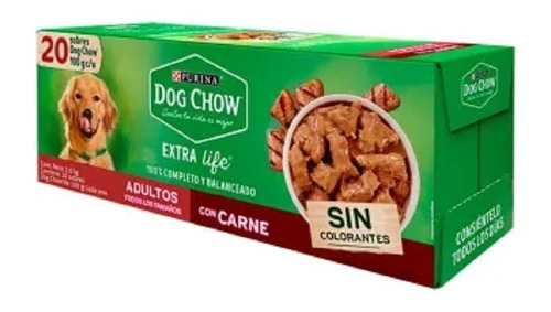 Alimento Para Perro Purina Dog Chow Adultos 20 Pzas De 100 G