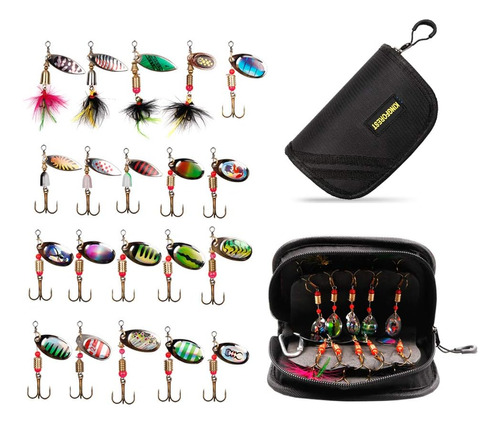 10-20 Señuelos De Pesca Spinnerbait Para Lubina, Trucha, Sal