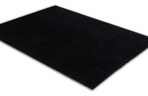 Tapete Shaggy Antiderrapante P. Alto Macio 2,00x2,50 Studio Cor Preto