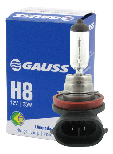 Lampada H8 12v Farol De Neblina 55 Watts Gauss Gl78 H8